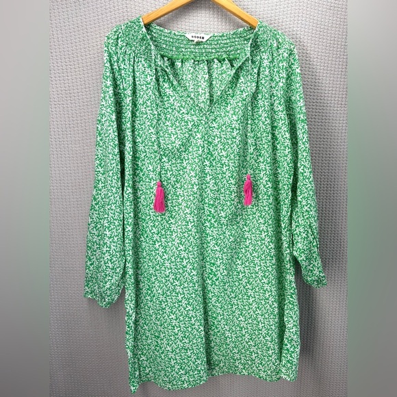 (3) Boden 100% Cotton Colorful Beach Kaftan Dress Size 8 Boho Tunic Tassles-Read - Picture 7 of 16